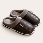 Men's Fur-Lined Leather Mule Clogs
