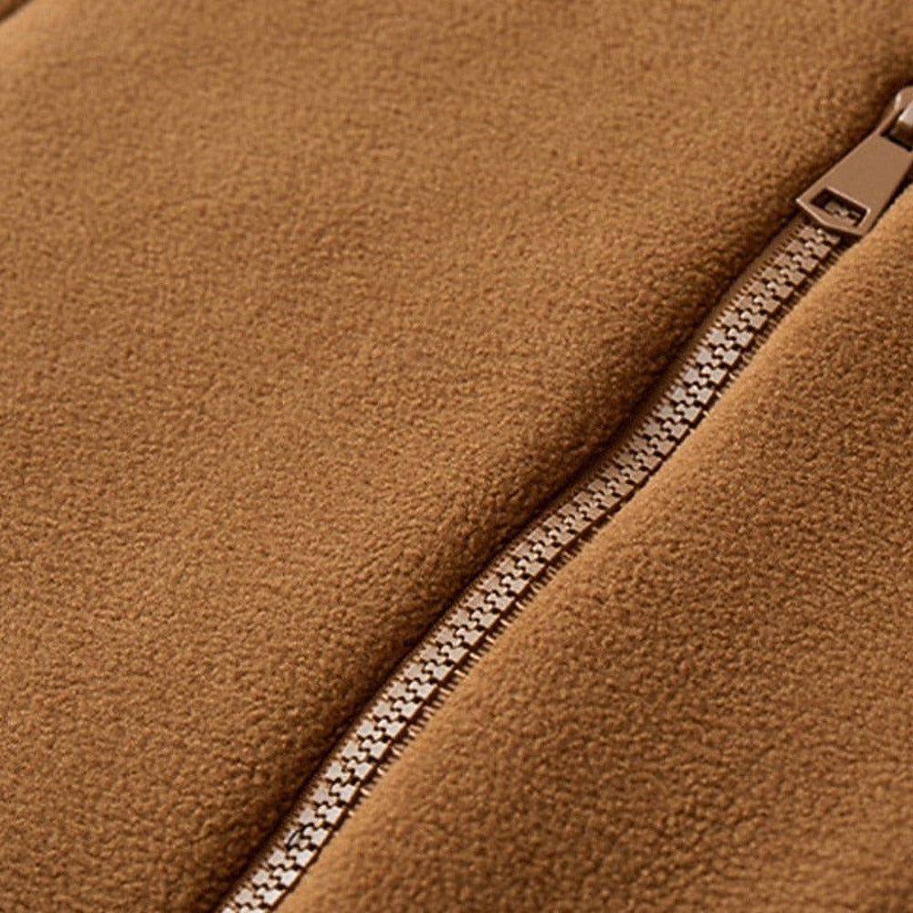 Men's hooded fleece-lined jacket - detail view