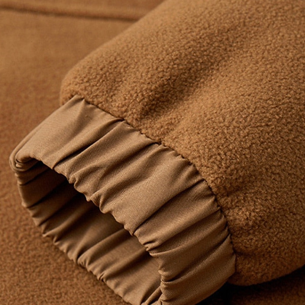 Men's hooded fleece-lined jacket - detail view