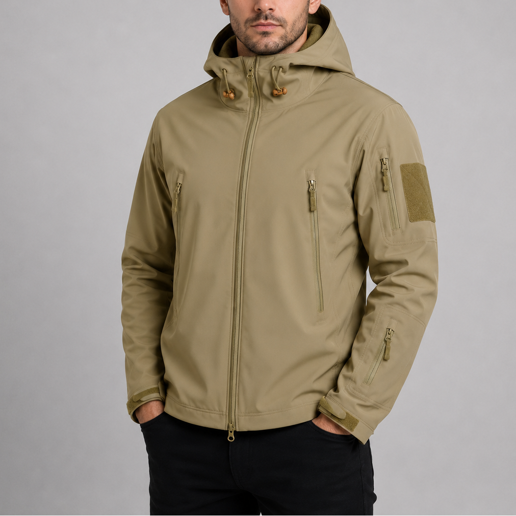 Cream - Ironclad & Vance Hooded Softshell Jacket
