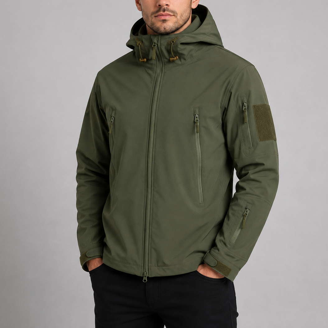 Olive Green - Ironclad & Vance Hooded Softshell Jacket