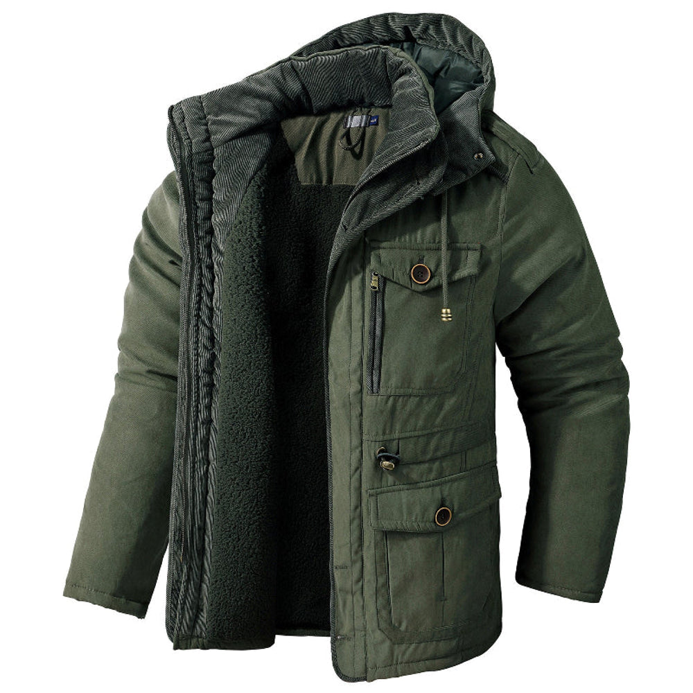 Men's Hooded Winter Parka - Green