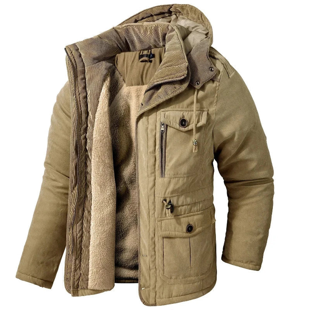Men's Hooded Winter Parka - Khaki