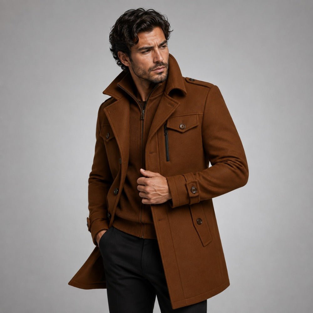 Camden Oakes insulated field coat, Khaki colorway