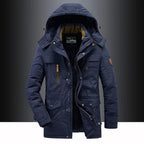 Men's Insulated Hooded Winter Parka - Blue