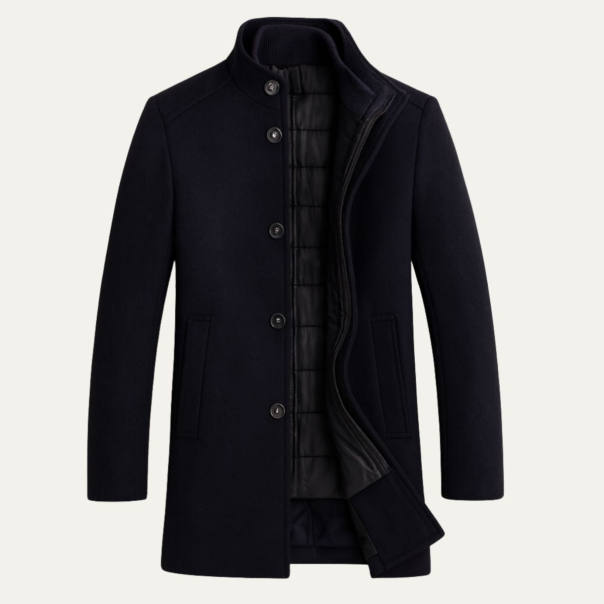 Winslow & Hart Men's Wool Blend Overcoat - detail