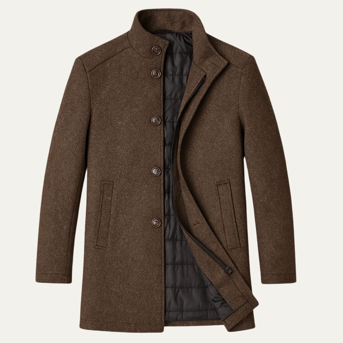 Winslow & Hart Men's Wool Blend Overcoat - Brown