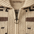 Men's Jacquard Shawl Collar Cardigan - detail