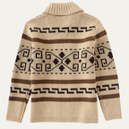 Men's Jacquard Shawl Collar Cardigan - detail