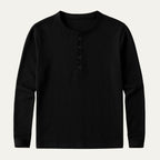 Long sleeve cotton polo shirt detail