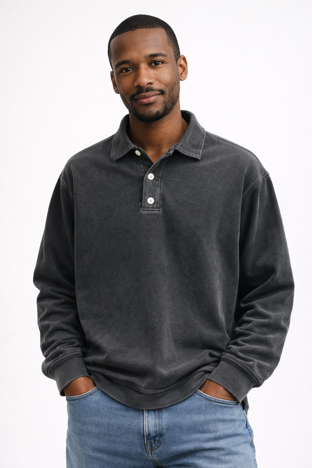 Men's Long Sleeve Polo Shirt - detail