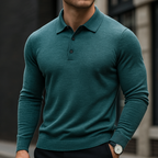 Men's Merino Wool Polo Shirt - detail