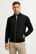 Men's Quilted Hybrid Jacket - Black