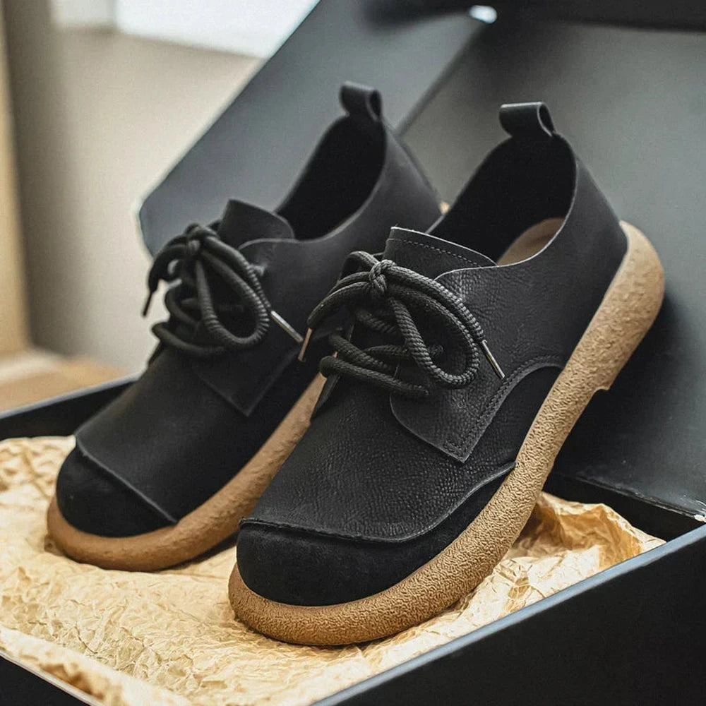 Men's Lace-Up Casual Shoes - Black
