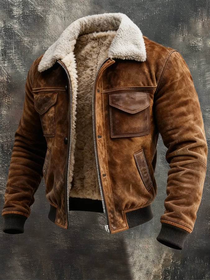 Men's Sherpa Lined Jacket - front