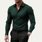 Colton & Rhodes Men's Slim Fit Stretch Dress Shirt White - detail