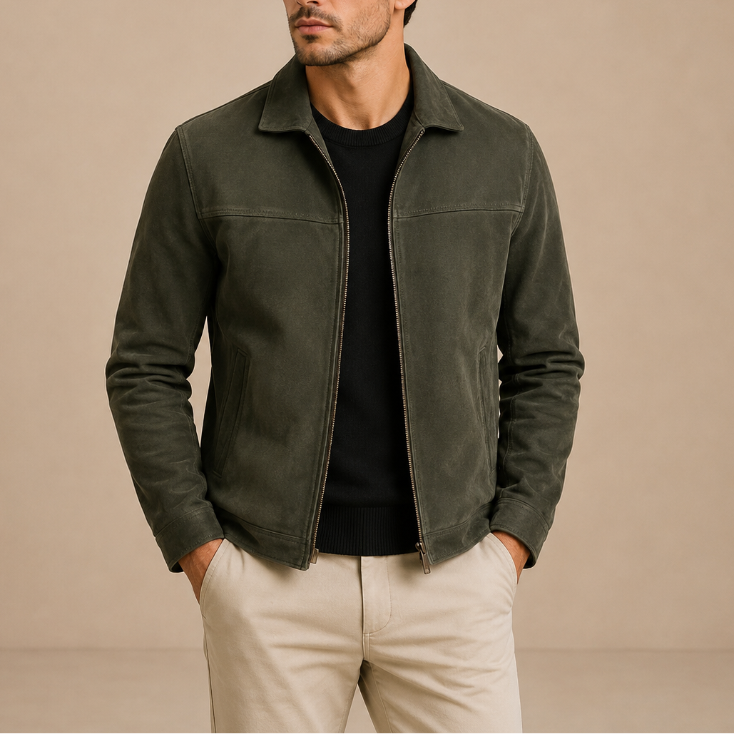 Green - Winterbourne & Hale Suede Jacket