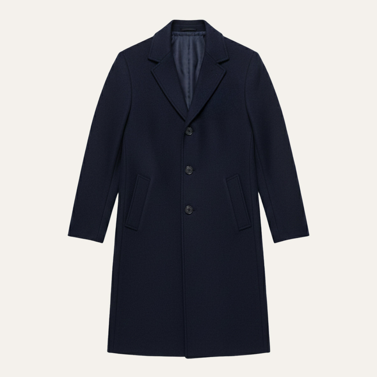 Men's Tailored Lapel Overcoat - studio