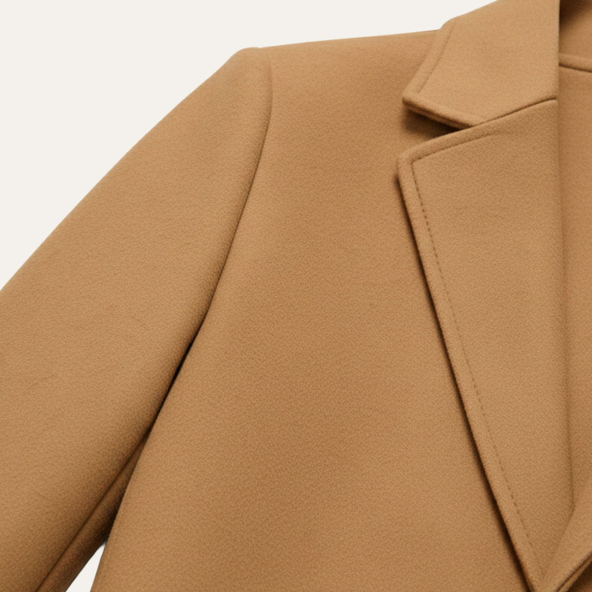 Men's Tailored Lapel Overcoat - fabric detail