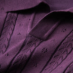 Ashcombe & Fields Men's Textured Knit Viscose Polo - detail