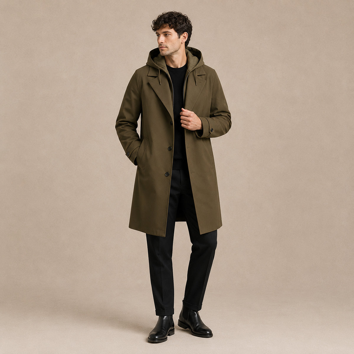 Thornfield Outfitters Rain Coat Army Green