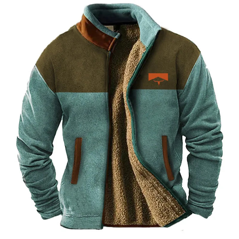 Sebastian Relaxed Fit Jacket | Sherpa Lined Zipper Jacket