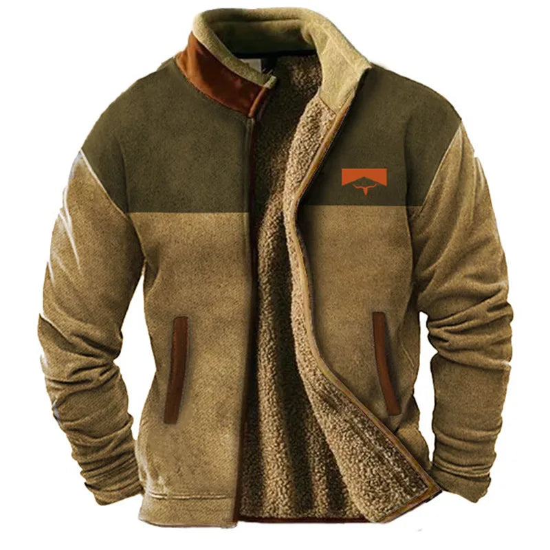 Sebastian Relaxed Fit Jacket | Sherpa Lined Zipper Jacket