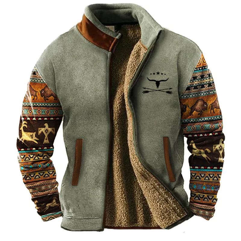 Sebastian Relaxed Fit Jacket | Sherpa Lined Zipper Jacket