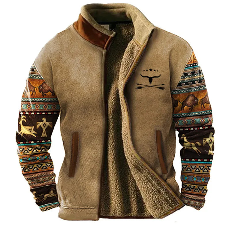 Sebastian Relaxed Fit Jacket | Sherpa Lined Zipper Jacket