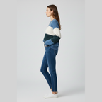 Striped Colorblock Knit Sweater