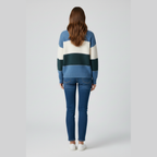 Striped Colorblock Knit Sweater