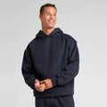 Unisex Oversized Heavy Fleece Hoodie - Navy - on model