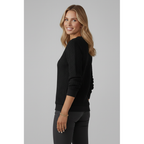 Women's Cable Knit Zip-Neck Jumper - on model