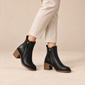 Women's Block Heel Ankle Boots - Black