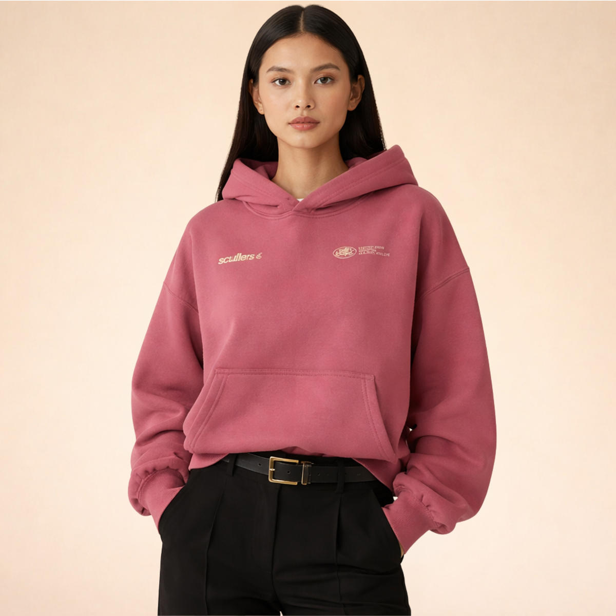 Women's Relaxed Fit Hoodie | Casual Everyday Pullover - Pink
